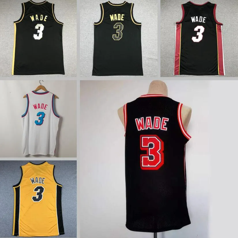 Koszulki do koszykówki Dwyane Wade Red Black White 2024 Jersey Men Men Kobiet Młodzież S-XXL Sport Jersey