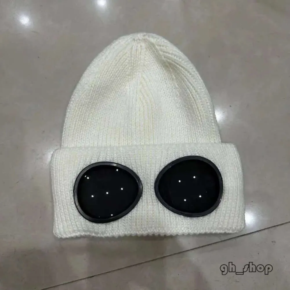 CP Caps Men's Designer Ribbed Knit Lens Hats Women's Extra Fine Merino Wool Goggle Beanie Official Website Version 833