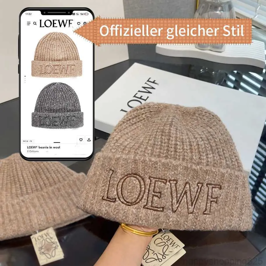 Clássico designer cashmere loewf chapéu de malha para senhoras gorro inverno masculino lã tecido chapéu térmico para aniversário gift1v76