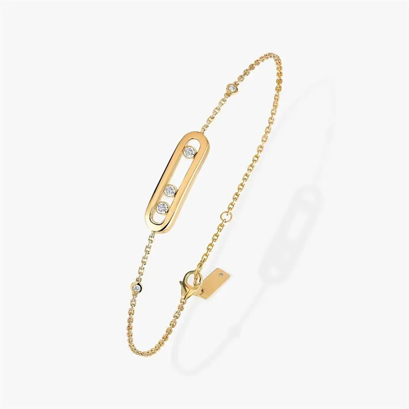 Bedelarmband designer sieraden voor vrouwen Messikas vergulde gouden armband mode schitterende sprankelende diamanten armbanden Valentijnsdag huwelijkscadeau zh166 E4