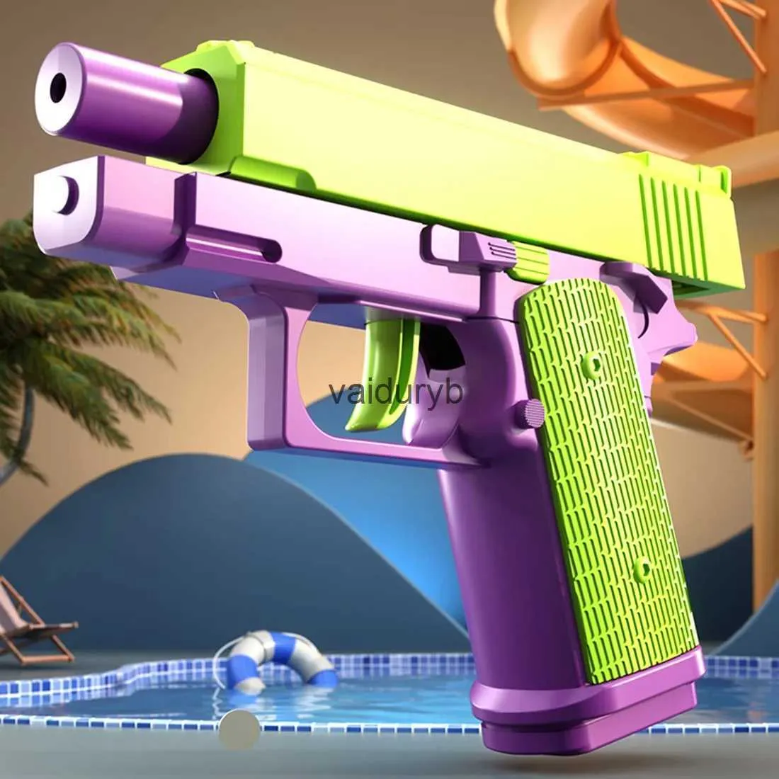 Sand Play Water Fun Gun Toys Childrens Gravity Jump Toy Mini 3D Printing Gun Non Shooting Barnstrålning Kniv Stress Relief Julklapp H240308