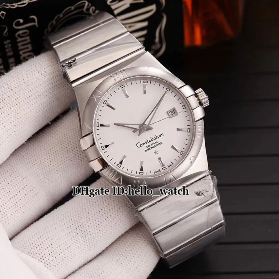 New Steel Case Date White Dial 123 10 38 21 02 001 Miyota 8215 Automatic Mens Watch Stainless Steel Bracelet Gents Watches hello w230G