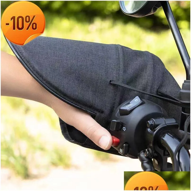 Other Interior Accessories Wholesale Summer Breathable Motorcycle Mesh Gloves Handle Bar Hand Er Muffs For Scooter E-Bike Handlebar Dr Dhx37