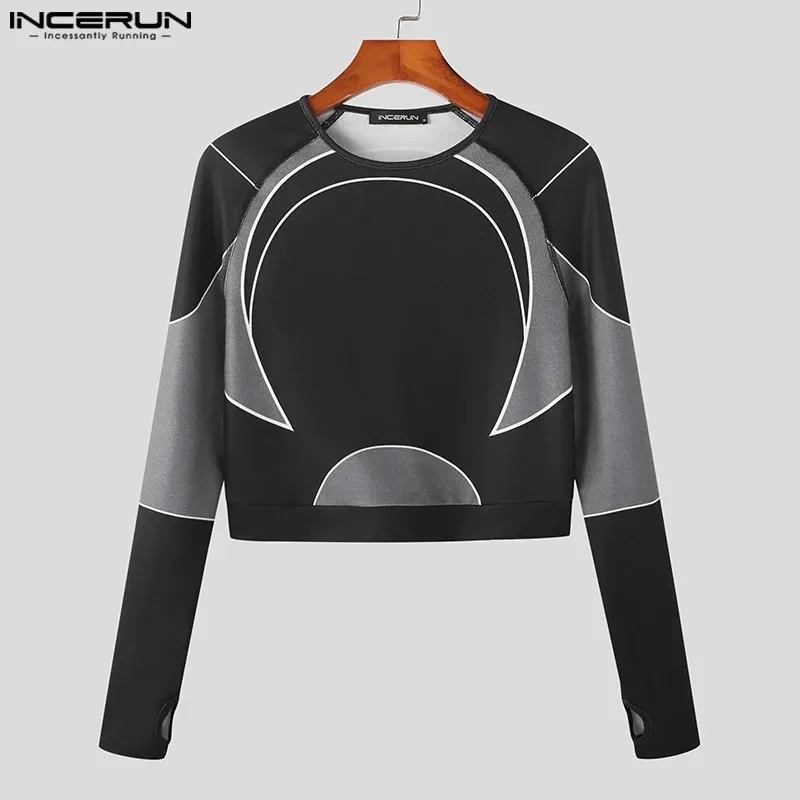 【完売品】soerte PATCHWORK LONG SLEEVE-T Mens Patchwork Long Sleeve T-Shirt - Streetwear Crop Top, O