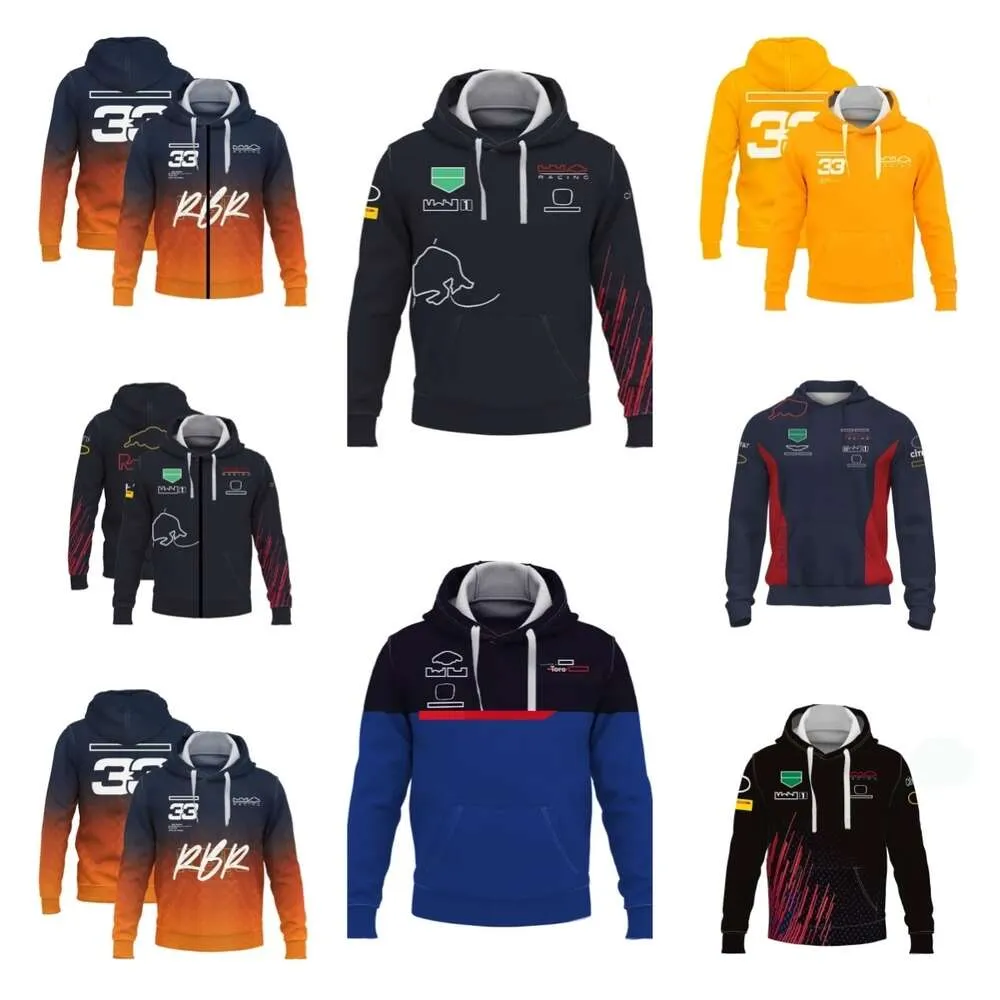 F1 Hoodie Formule 1 Team Racing Hoodies Extreme Sportevenement Rits Hoodie Hoge kwaliteit Harajuku Punk Man Jas Pullover Auto Logo Volledig geborduurde jassen SD