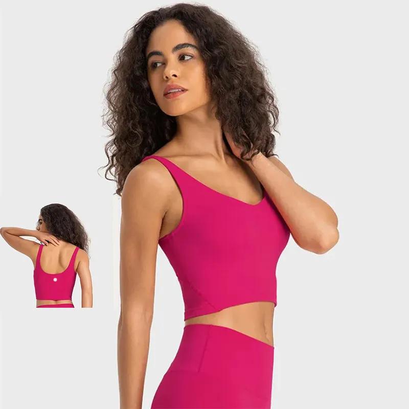 ALIGN TOP TOP TAMPA U BRA YOGA ROUTA MULHERM TERMELA SULTIL SOLID SEXY CROP CROP