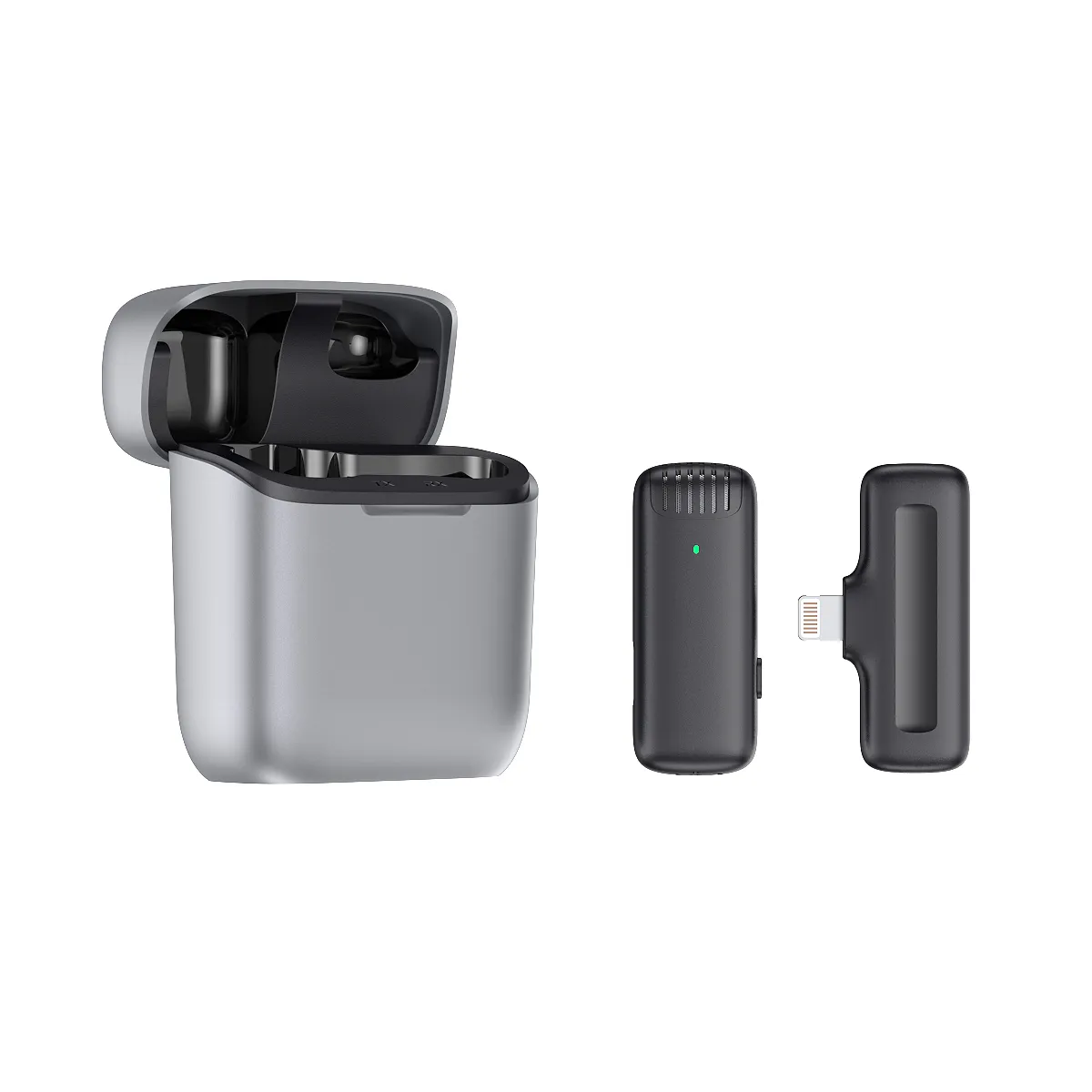 Mini Lavalier trådlös mikrofon för telefonlapelmikrofonmikro1 med laddningsboxbrusreducering för video Android iOS -kamera