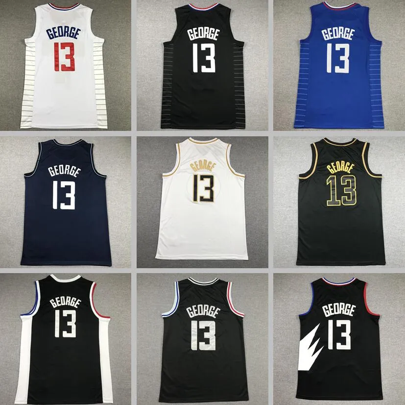 Maglie da basket Paul George nero blu bianco 2024 Maglia da città Uomo donna gioventù S-XXL Maglia sportiva