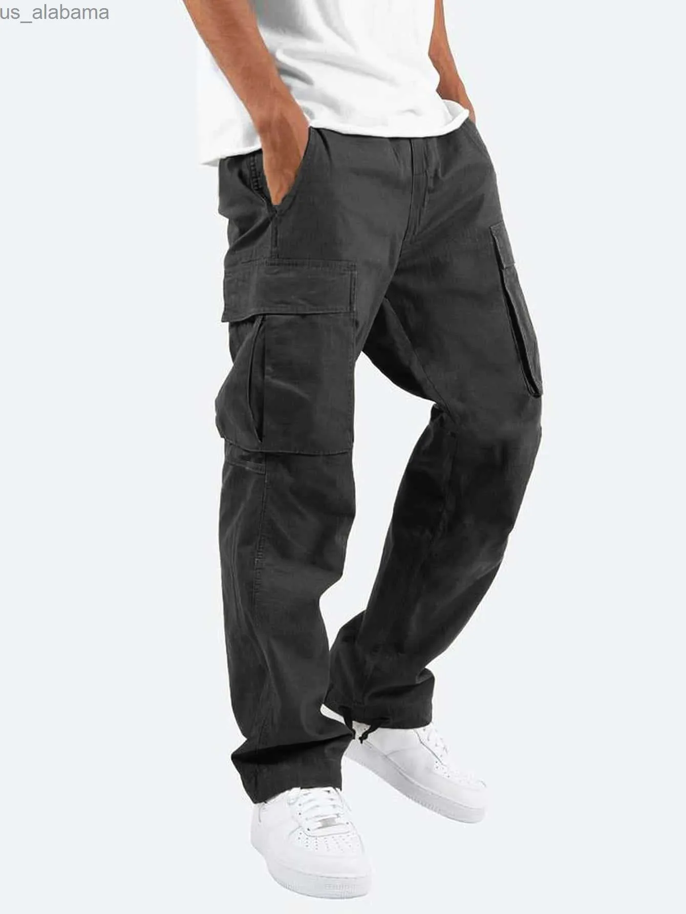 Pantalons pour hommes 2023ss Pantalon cargo pour hommes Pantalon de créateur multi-poches avec cordon de serrage Pantalon cargo Slim Pantalon droit Asie M-5XL 240308