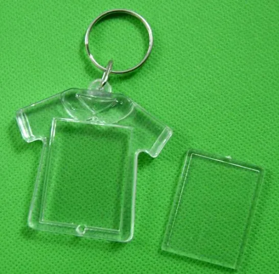 DIY Acrylic Blank Photo Keychains Shaped Clear Key Chains Insert Photo Plastic Keyrings Photo Frame 