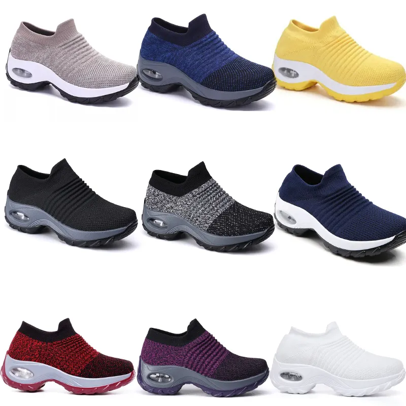 Grande taille hommes femmes chaussures coussiné volant tissé chaussures de sport couvre-pieds commerce extérieur chaussures décontractées GAI chaussettes chaussures à la mode polyvalent 35-44 40 XJXJ