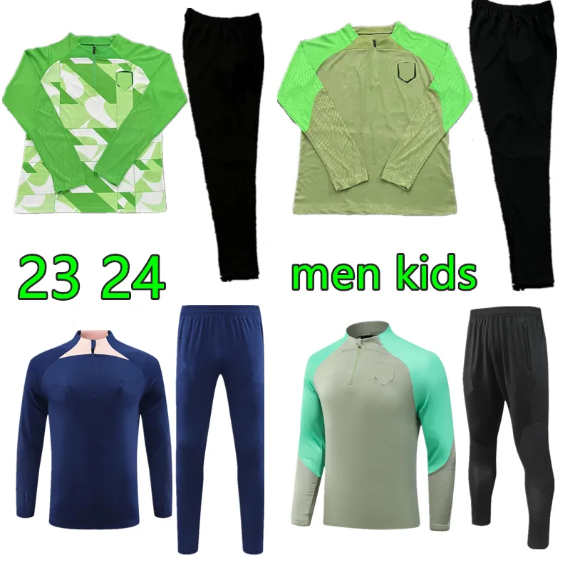 2023 2024 Ny Atletico Madrids Men Kids Tracksuit Soccer Training Suit Kit 23 24 Griezmann Football Training Sight Player Sportwear Chandal Futbol Survetement