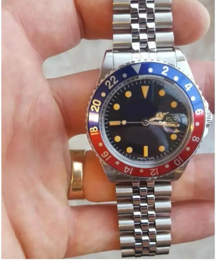 Super BPF Old Style Old Men's Wristwatches Insurance Button 1675 Vintage Watches 40mm Black Dial Sapphire Luminous Auto Date Cal. 2813 حركة رجالي الحركة التلقائية