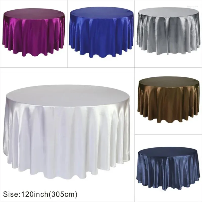 Tischdecke, 21 Farben, 304,8 cm, runde Satin-Tischdecken, einfarbig, für Hochzeit, Party, Restaurant, Bankett, Dekorationen, Heimdekoration