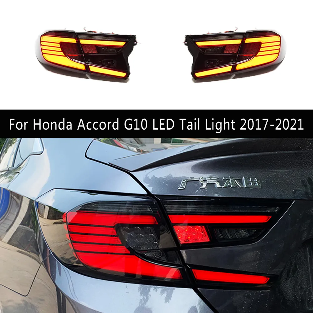 Acessórios do carro lâmpada traseira para honda accord g10 led luz traseira 17-21 freio reverso estacionamento luzes de corrida montagem da luz traseira