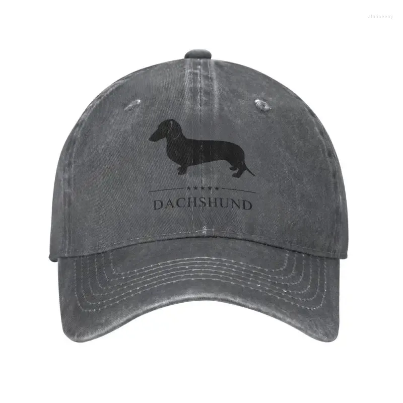 Bollmössor Punk Cotton Dachshund Baseball Cap för kvinnor Män Justerbar korv Badger Wiener Dog Dad Hat Sun Protection 84