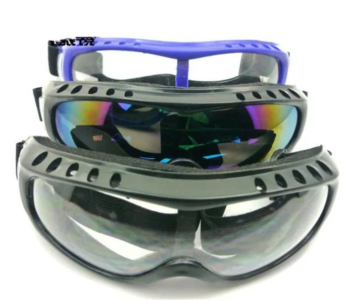 Hommes cadre noir lunettes de neige anti-poussière coupe-vent motoneige Skate lunettes de Ski Ski Sports de plein air lunettes de sécurité de protection 12P7602480