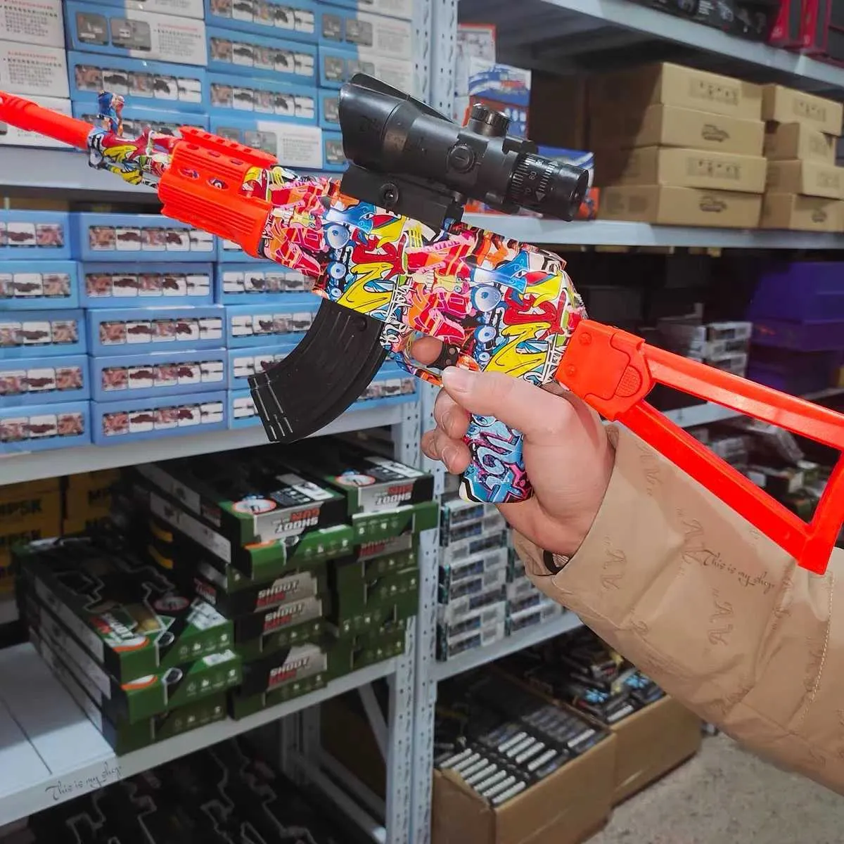 Arma brinquedos ak47 gel brinquedo armas ao ar livre tiro elétrico presente de precisão para meninos pistola de água 6-12y 14 anos 240307