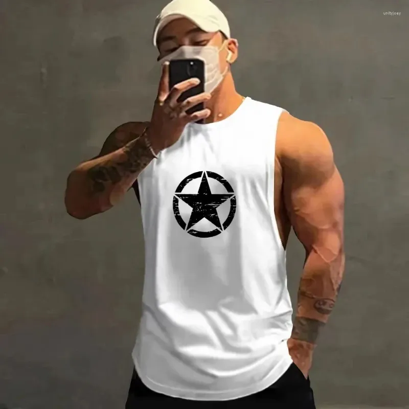 Men's Tank Tops High Quality Men Gym Clothing Top Summer Sleeveless Shirt Basketball Vest Outdoor Breathable Quick Dry Y2k Fnaf Sports