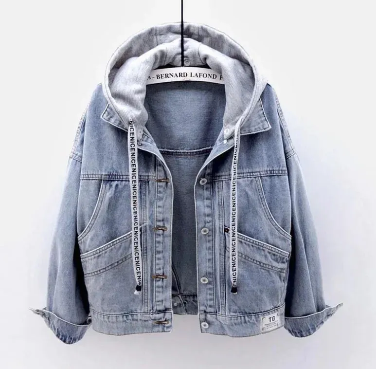 Denim manteau femmes Y2k coton printemps automne Ropa Cardigan jean Punk gothique Bomber veste coupe-vent femmes vestes coréennes 240301