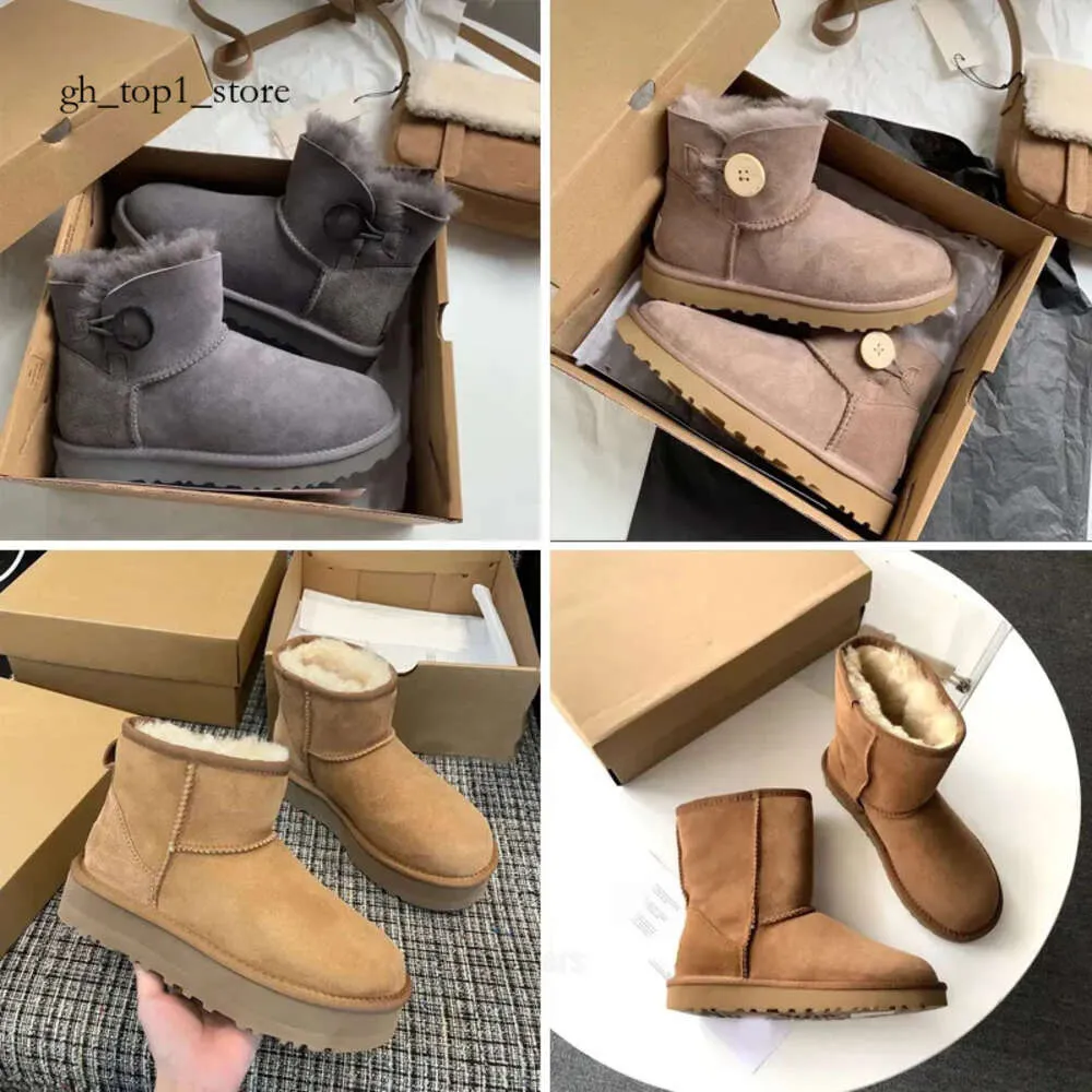 Laarzen ontwerper pluizige sneeuw uggg laarzen ug mini dames winter uglies Australië tasman platform ug laars fur slipper enkelwolschoenen schapen 683