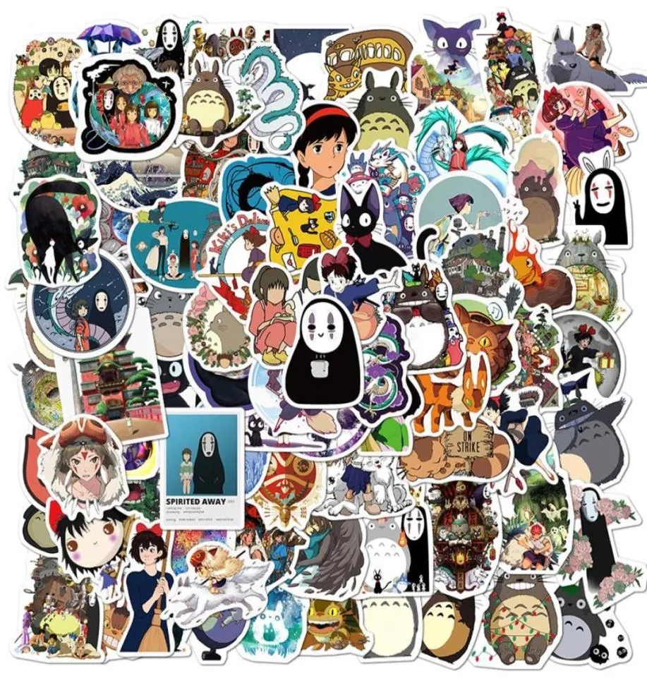 10 50 100st japanska anime klistermärken Ghibli Hayao Miyazaki Totoro Spirited Away Princess Mononoke Kiki Stationery Sticker307M6131342