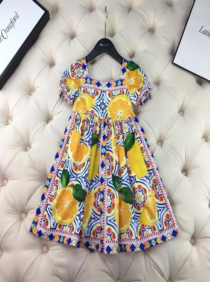 High Quliaty Baby Girls Dress Tops 2021 Summer Sweet Kids Girl Dresses Children Party Dress Clothing260Z6469117