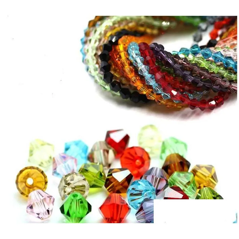 CRYSTAL CHOCHOTAL 4MM FACETED CRYSTAL GLASS 5301 BE BEADS SMYCKE DIY U Pick Drop Delivery Smycken Löst pärlor DH4DS