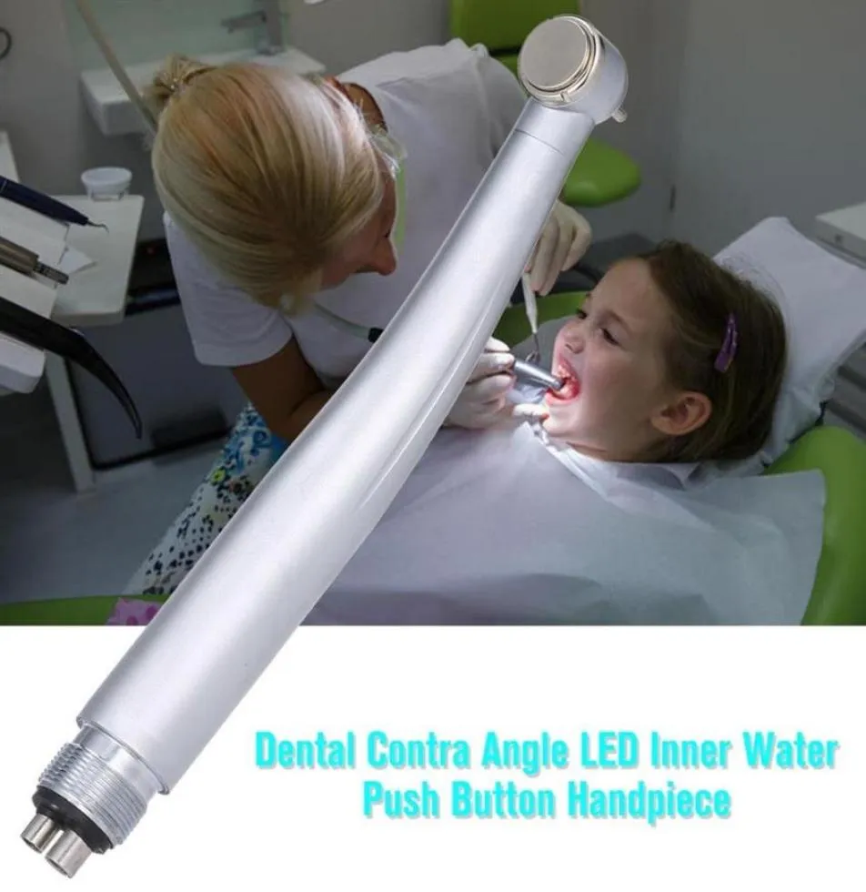 Dental lento baixa velocidade contra ângulo led botão de pressão água interna handpiece ferramentas polimento dental205w4781111