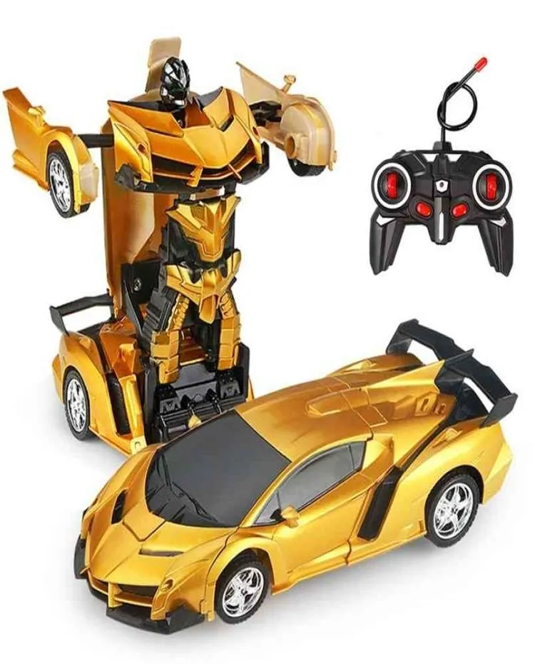 26 Styles RC Car Transformation Robots Sports Vehicle Model Toys Remote Cool Deformation Kids Gifts For Boys 2108303558525