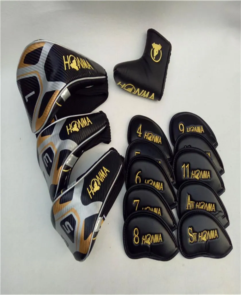 Honma Golf Clubs Cover Full Set Golf Headcover Kierowcy Wood Irons Putter Club Shiping1045141