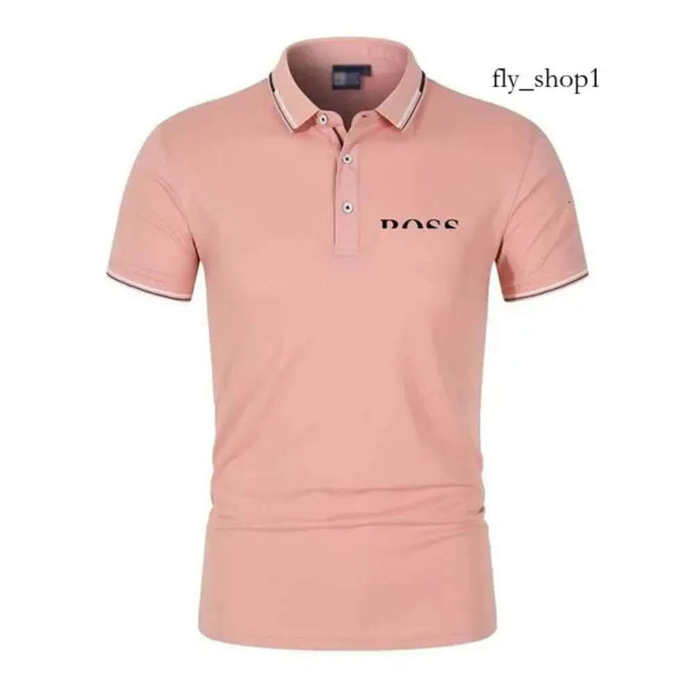 Designer Polo da uomo di lusso HUGO Lettera Casual manica corta Boss Uomo Moda risvolto allentato Mezza manica Boss Abbigliamento uomo T-shirt S-5xl 713