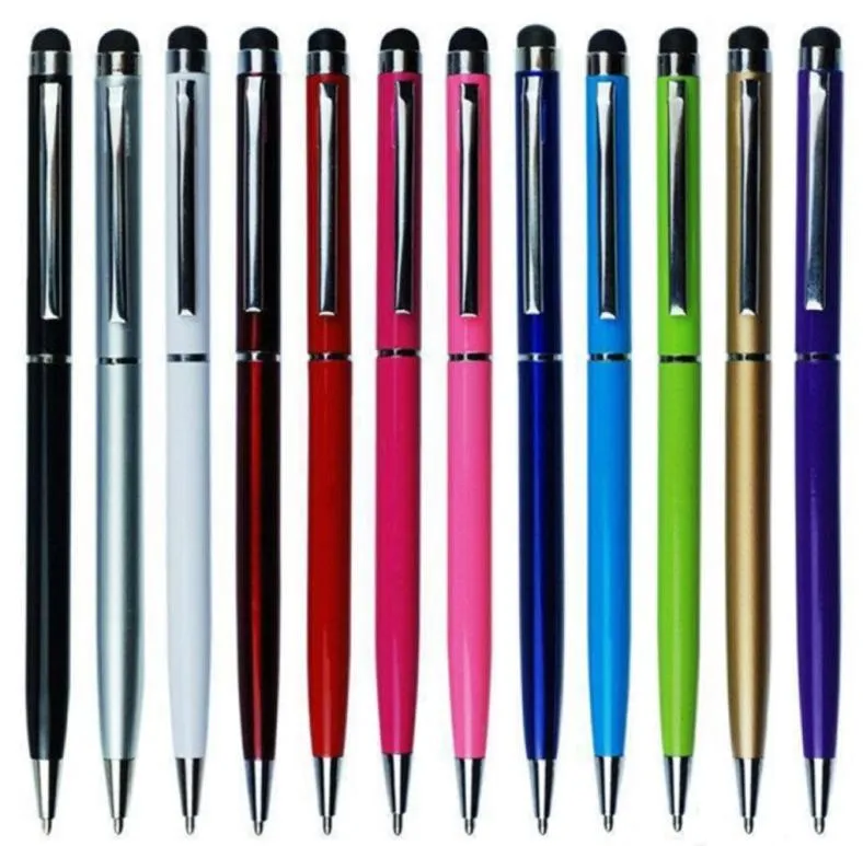 100 Teile/los Hohe Qualität 2 in 1 Stylus Touch Pen Bunte Kristall Kapazitiven Touch Pen für universal smartphone android phone7354559