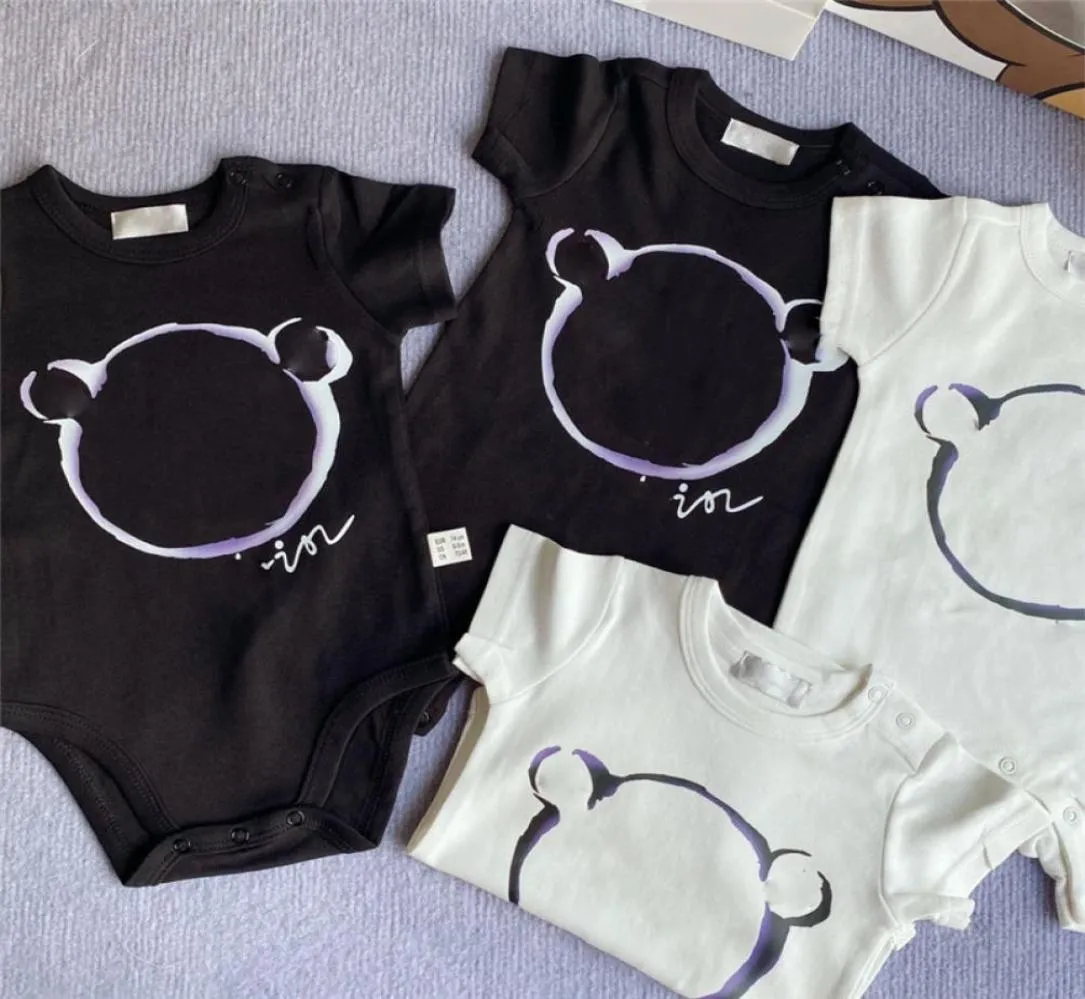 Neugeborenen Sommer Onesies Strampler Kleidung Kurzarm Kinder Krabbeln Kleidung Nette Bär Baby Mädchen Jungen Overalls3082128