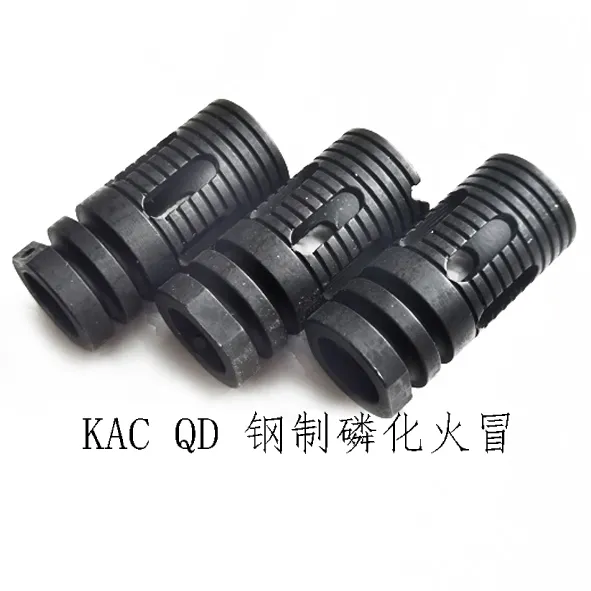 Chama de metal KAC QD fosfatização de aço reproduzido Sijun HK416 Sima M4 Jinming 14mm Dentes reversoes Chapéu de fogo