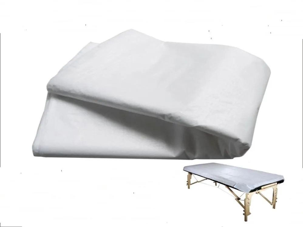 Lençol de massagem branco descartável, cobertura de mesa plana à prova d'água, 10 folhas por pacote3841773