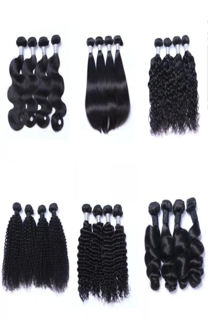 Body Loose Wave Straight Virgin Hair Bundles Kinky Curly Indian Human Hair Weave Double Weft8747768