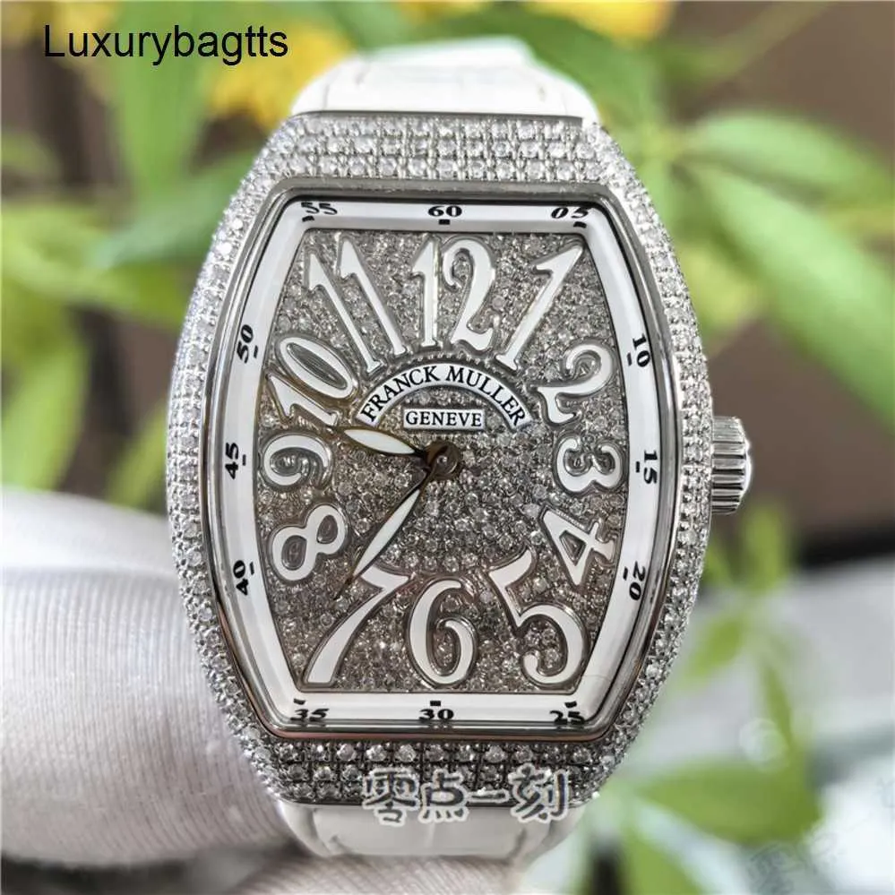 Franck Muller Watch Szwajcarskie zegarki Automatyczne 50% zniżki na instanowy pudełko pełne Frank Women V32 Tylna diamentowa gwiazda nieba kwarc