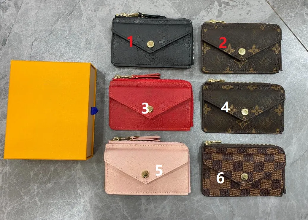 Nyckelpåse designers mini plånbok mode kvinnor mens nyckelring ring kreditkort hållare mynt handväska lyxig original lådplånt plånböcker