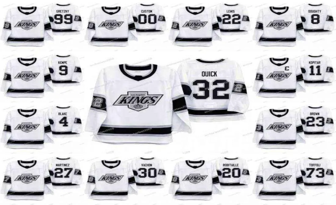 2022 Los Angeles Kings 90s Era Heritage Jerseys 32 Jonathan Quick Anze Kopitar Dustin Brown Iafallo Doughty Campbell Kovalchuk Turcotte9471314