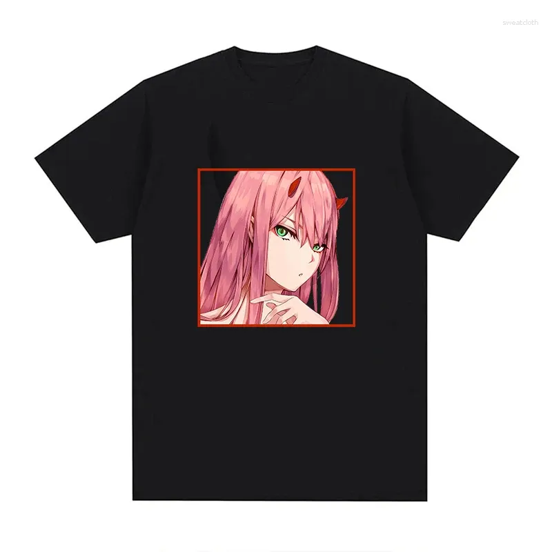 Herren T-Shirts Darling In The Franxx T-Shirt Männer Frauen Übergröße Mode O-Ausschnitt Lässige Atmungsaktive Streetwear Harajuku Übergroße Unisex-T-Shirts