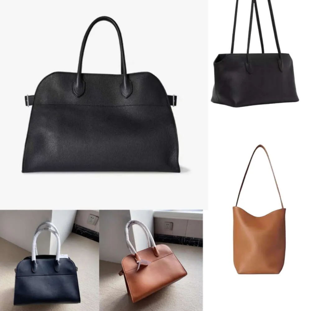 Margaux15 Automne/Hiver Exclusif The Row Sac à main de luxe NYC Minimaliste Soft Daim Tote |Park Margaux 17 Cuir Véritable Espace Chic Navetteurs Nouveau 24