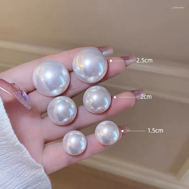 Stud Earrings High Grade Retro Oversized Imitation Pearl For Women Fashionable And Exaggerated Party Jewelry Girl Frie