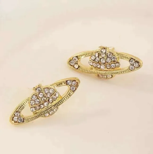 Designer Earring For Woman Brand Stud Earrings Fashion Women Luxury Jewelry Planet Earing Metal Pearl Gold Earring