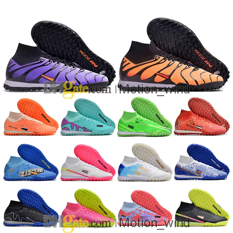 Sac cadeau Bottes de football haute cheville pour hommes Ronaldo CR7 Mercuriales IX Elite Tns IC TF Crampons de gazon Mbappe SuperfIys 9 Chaussures de football Tops Entraîneurs d'intérieur Botas De Futbol