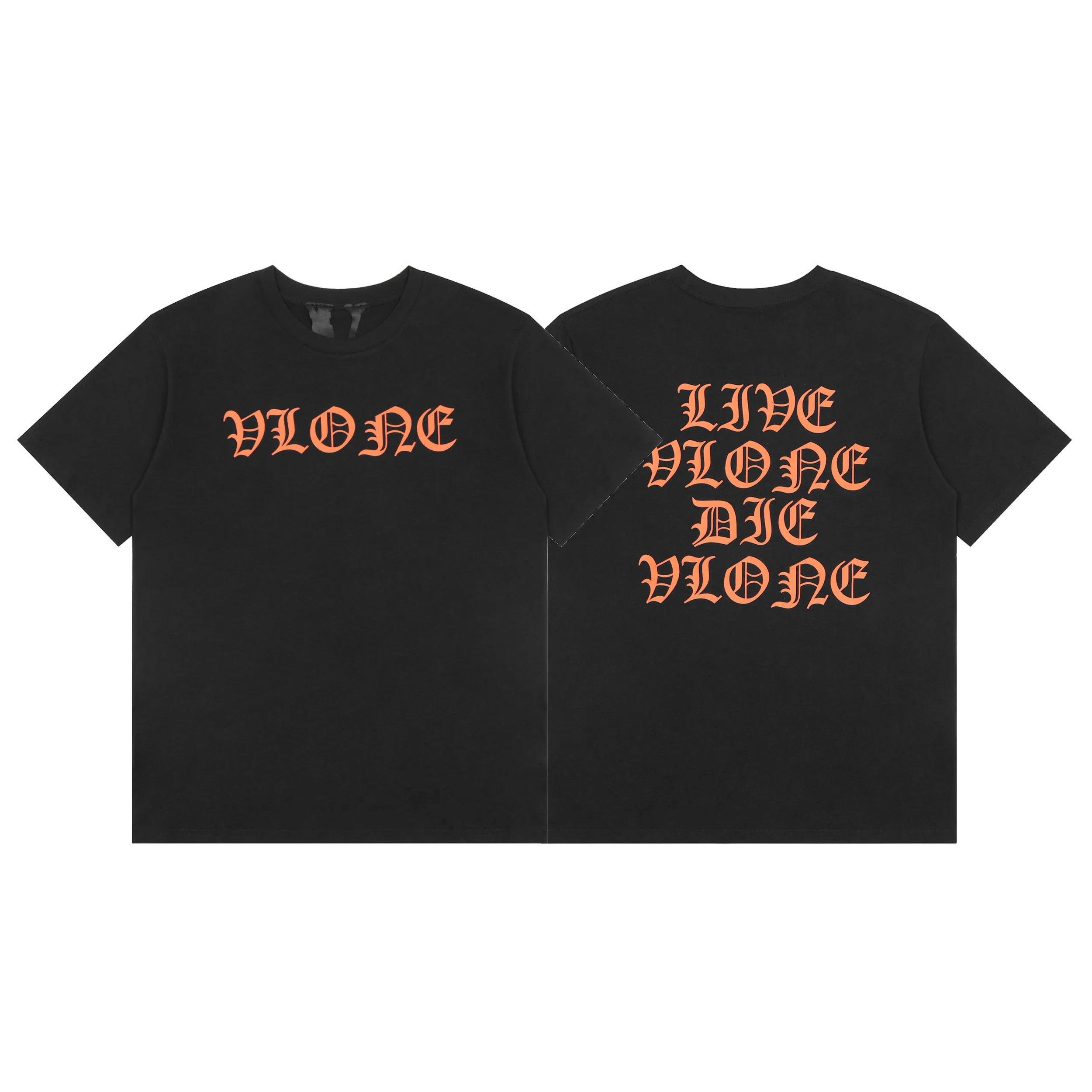 Vlone T-shirt Mäns / kvinnors par Casual modetrend High Street Loose Hip-Hop100% Cotton Printed Round Neck T-shirt US Size S-XL 6189