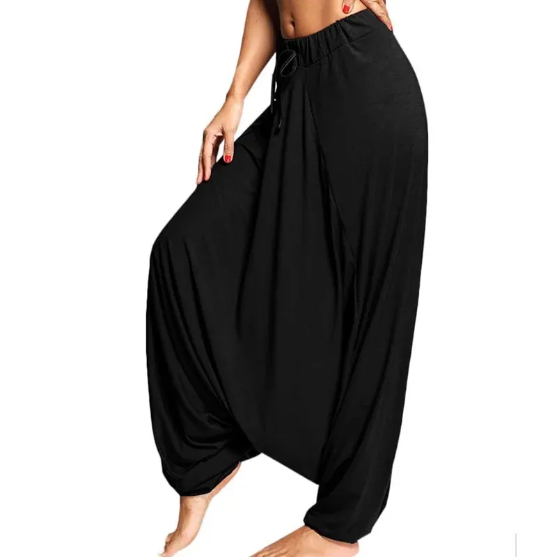 Capris Fashion Sıradan Kadın Harem Pantolon 2023 Drop Bol Baggy Bacak Tayland Hippy Boho Gevşek Aladdin Kadın Pantolon Mujer Pantalones