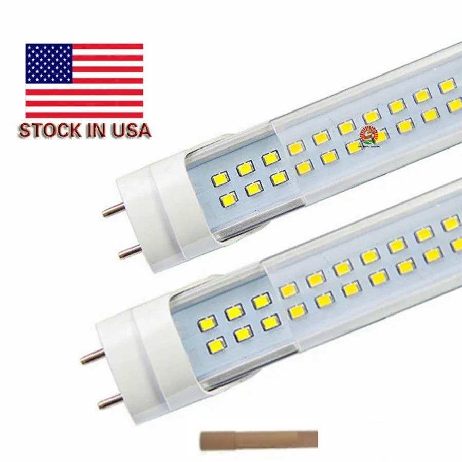 Stock de tubos LED en EE. UU. Agregue 4 pies LED T8 Tubos de luz 22W 28W 1200 mm Lámpara fluorescente Reemplace el tubo Regar Ac 110-240V Fcc Drop Delivery Ligh Dh58F