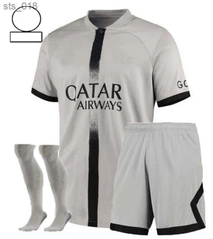 Maillots de football S Mbappe Sergio Ramos Paris 2023 2024 Marquinhos Wijnaldum Verratti Icardi Costume enfant Maillots de football 22 23 24 KimpembeH240308