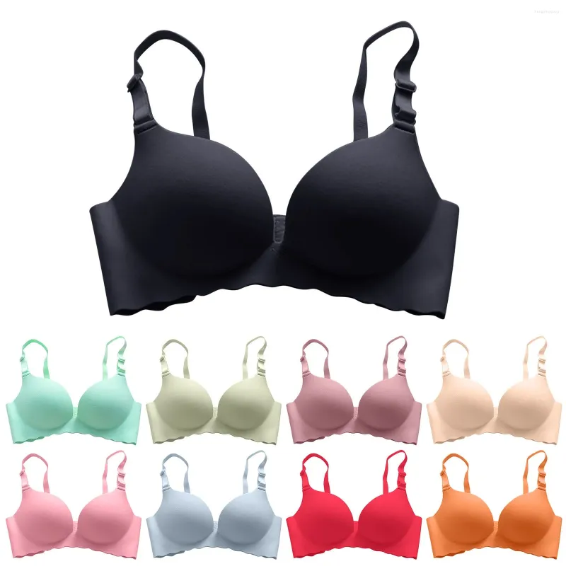 BRAS Macaron Sous-vêtements Traceless Girl Soutien-gorge Ensemble Support sans fil pour femmes Femmes Sexy